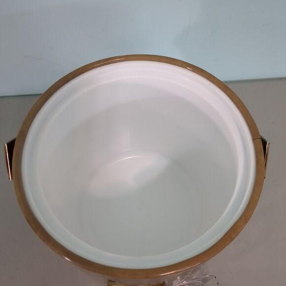 Vintage Ice Bucket George Briard Gold Wood Grain Trim bar cart mid centu… - Picture 5 of 6